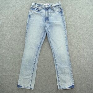 Mother Jeans Womens 26 Blue Straight The Swooner Rascal Ankle High Rise